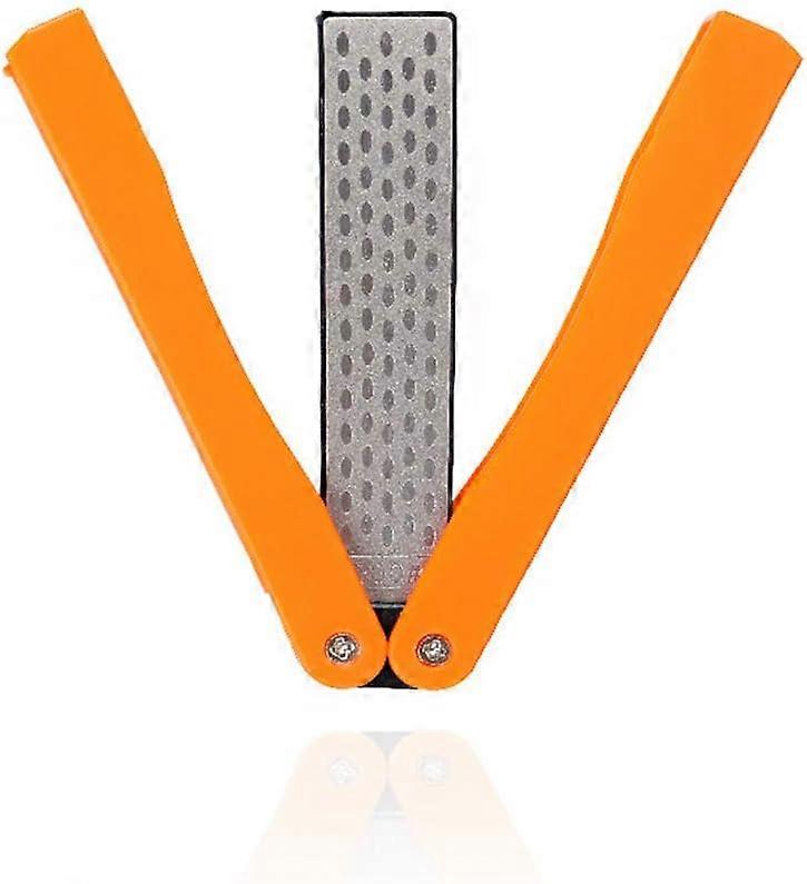 400/600 Grit Double Sided Diamond Sharpening Stone Folding Knife Sharpener Pocket Sharpening Stone for Outdoor Camping Garden Kitchen Sharpening Tool 