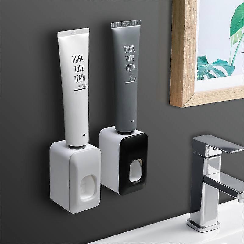 2 Automatic Toothpaste Dispenser [Wall Mount/Railless Installation/Waterproof] Toothpaste Holder Adaptive Thread No Toothpaste