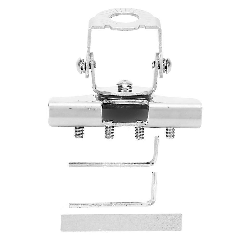 Support d’antenne d’autoradio de 0,3 po réglable à 360 degrés 0,6 po Trou de montage Pince en acier inoxydable