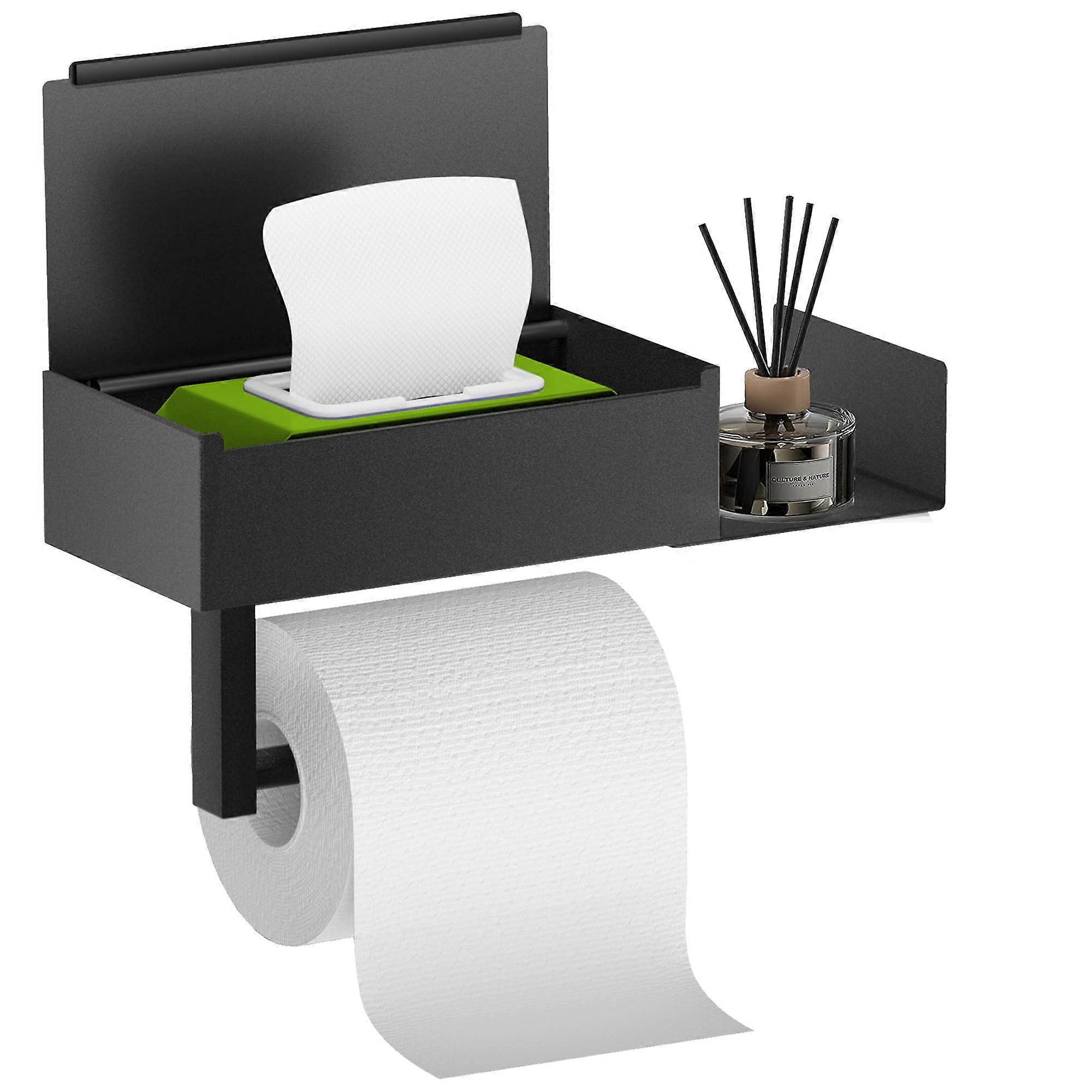 1pcs tissue box - flat wipes box with extension - black