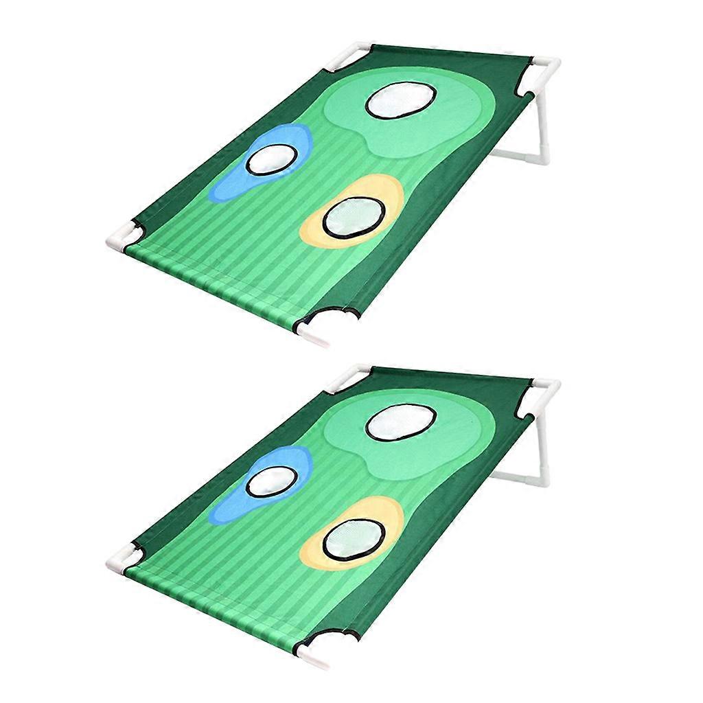2 Backyard Golf Cornhole Game Fun Golf Game for Putting Hitting No Ball Mat