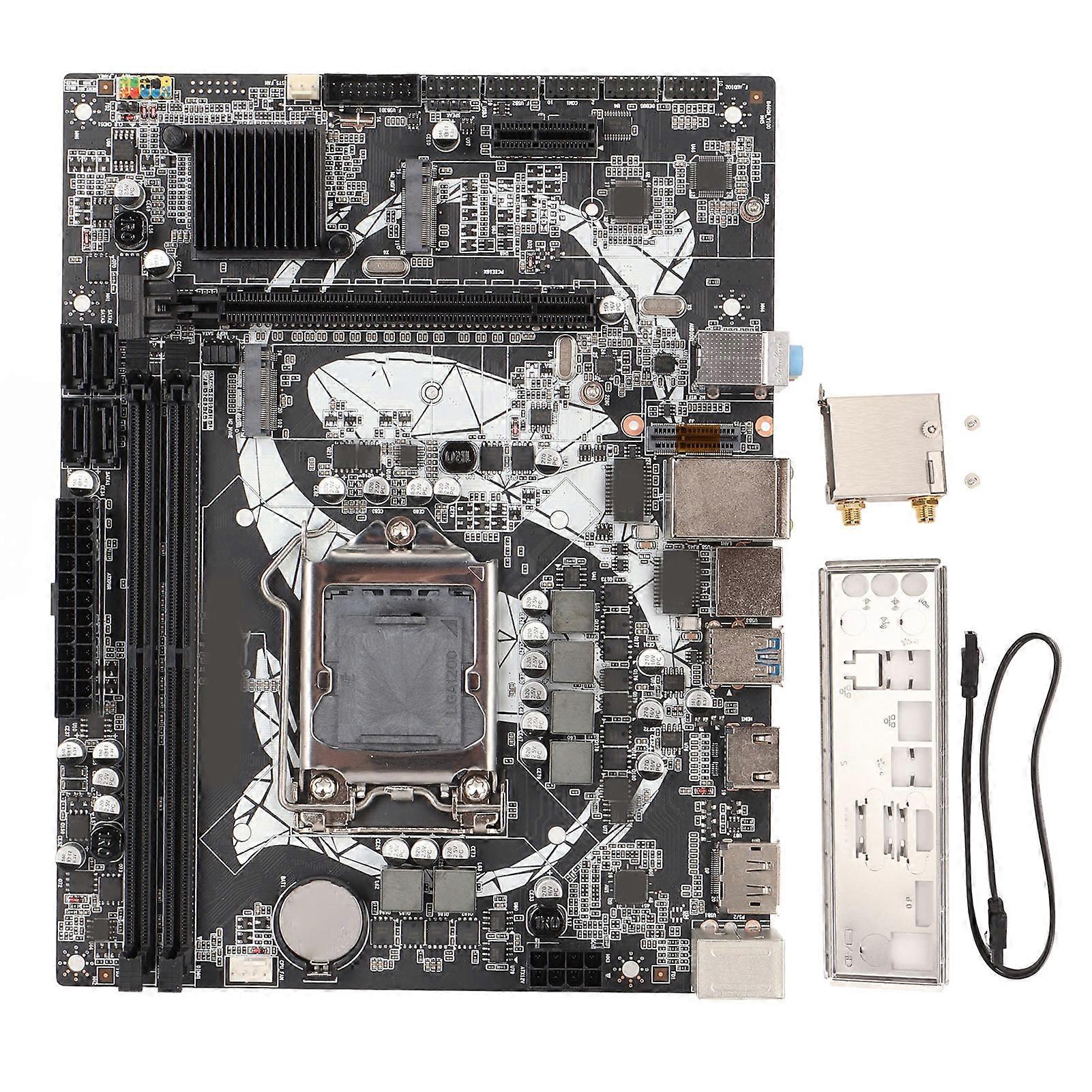 B460M Motherboard Dual Channel DDR4 LGA 1200 2 Gigabit NIC Support HD Multimedia Interface SATA3.0 Mining Mainboard