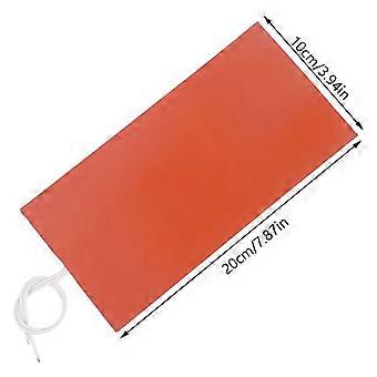 80W 220V 10*20cm Engine Oil Tank Silicone Heater Pad Rubber Heating Mat Warming