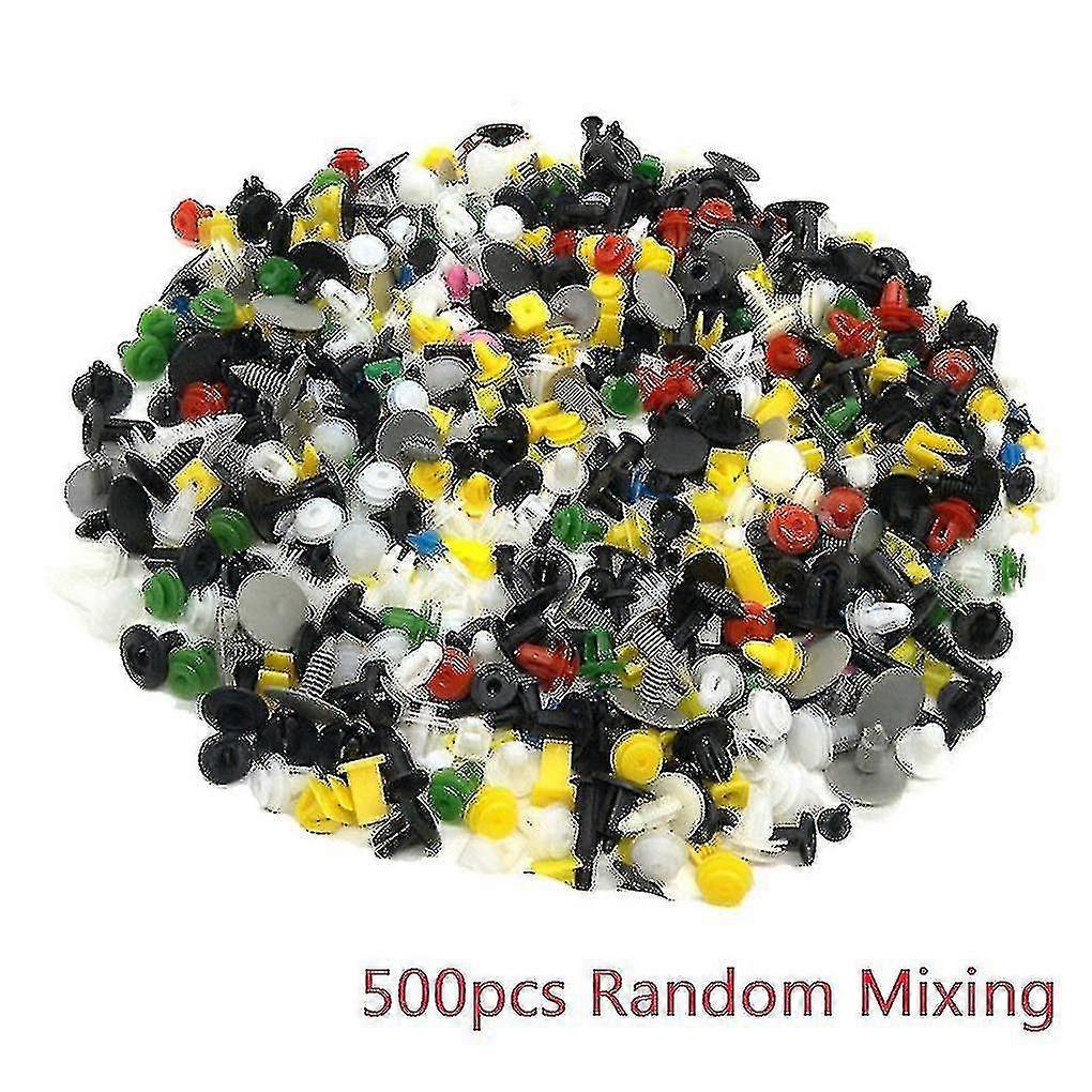 500Pcs Car Fastener Clips Universal Car Bumper Retainer Clips Plastic Push Rivet Door Panel Clips 50 I.545478718