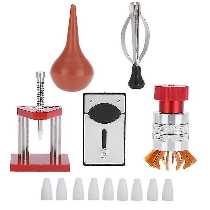 5Pcs Watch Repair Set Kit Rubber Dusts Air Blower Watch Back Case Opener Hand Setting Tool for Watc