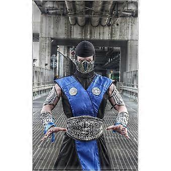 Mortal Kombat Sub-Zero Cosplay Mask Head Cover Halloween Mask