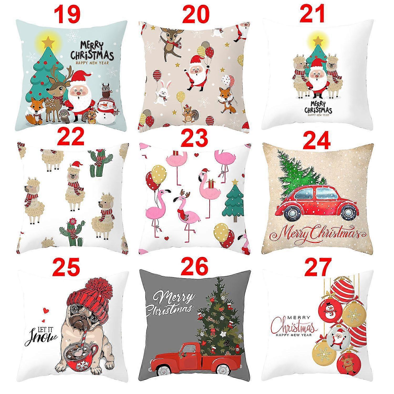 Santa Collection Decorative Pillowcase Cushion Cover