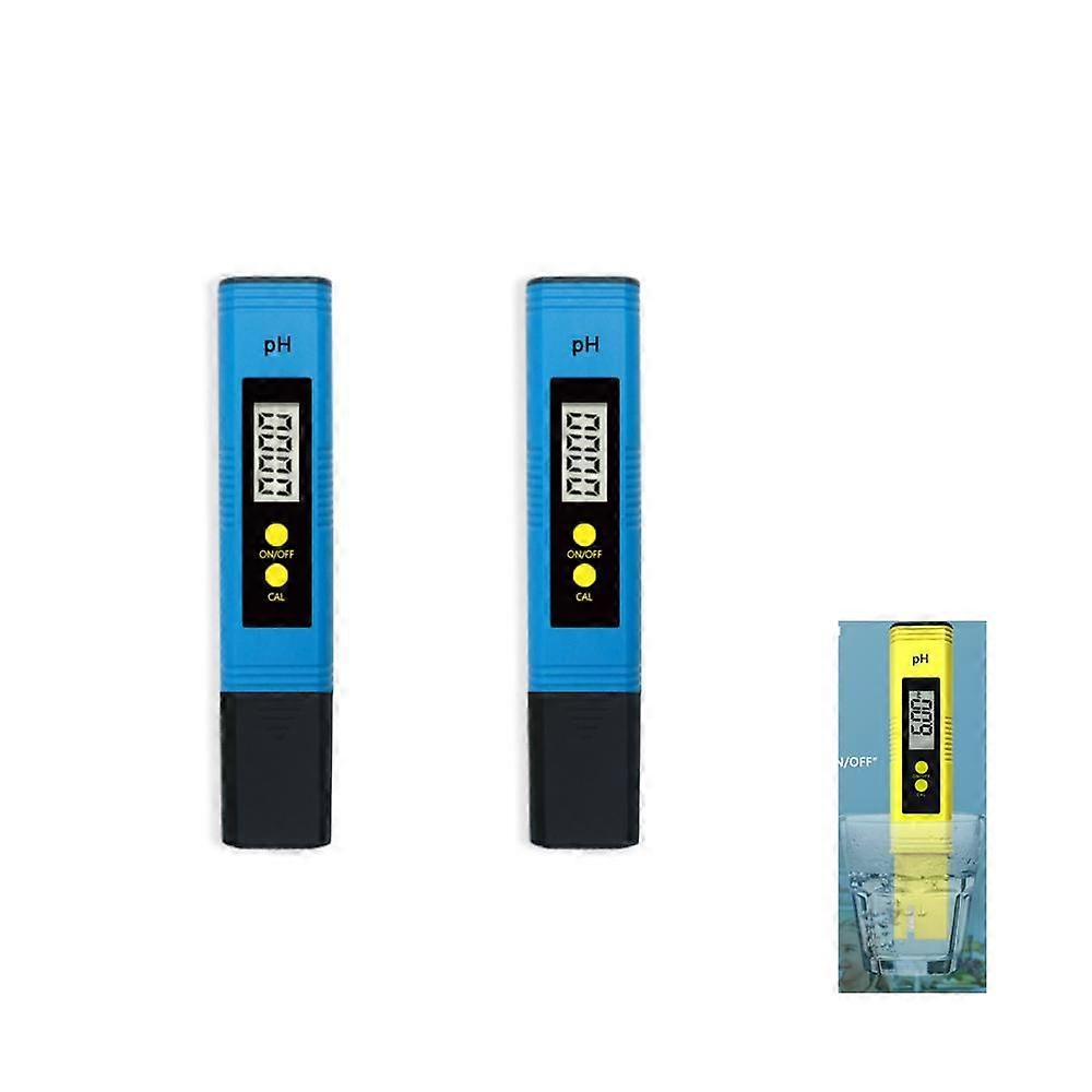 2pcs Blue Water Quality Detection Pen PH Tester