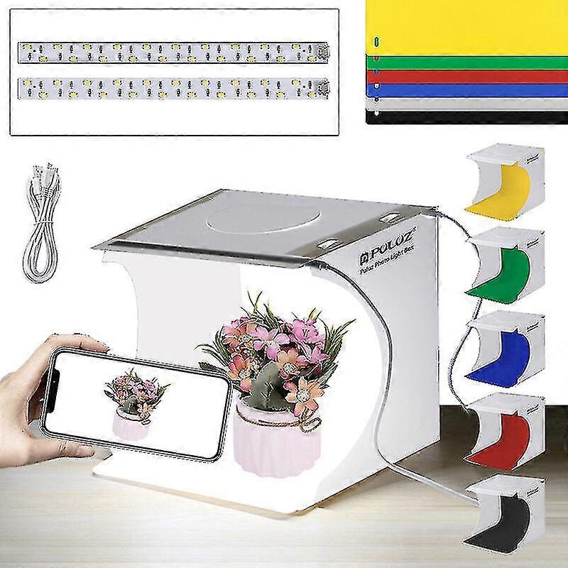 Mini Photo Studio Light Box Portable Photo Studio Box For Jewellery And Small Items Portable Folding Photography Studio Box Booth Shooting Tent Kit 2x