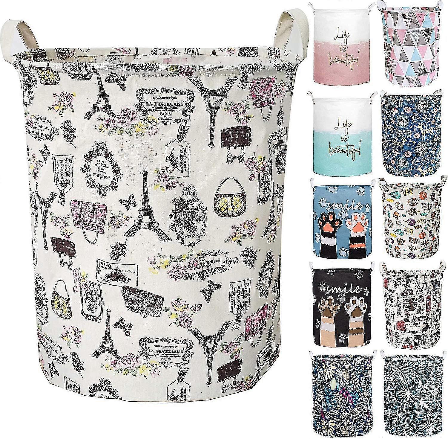 Merdes 19.7 Foldable Laundry Hamper, Clothes Laundry Basket, Linen Bin