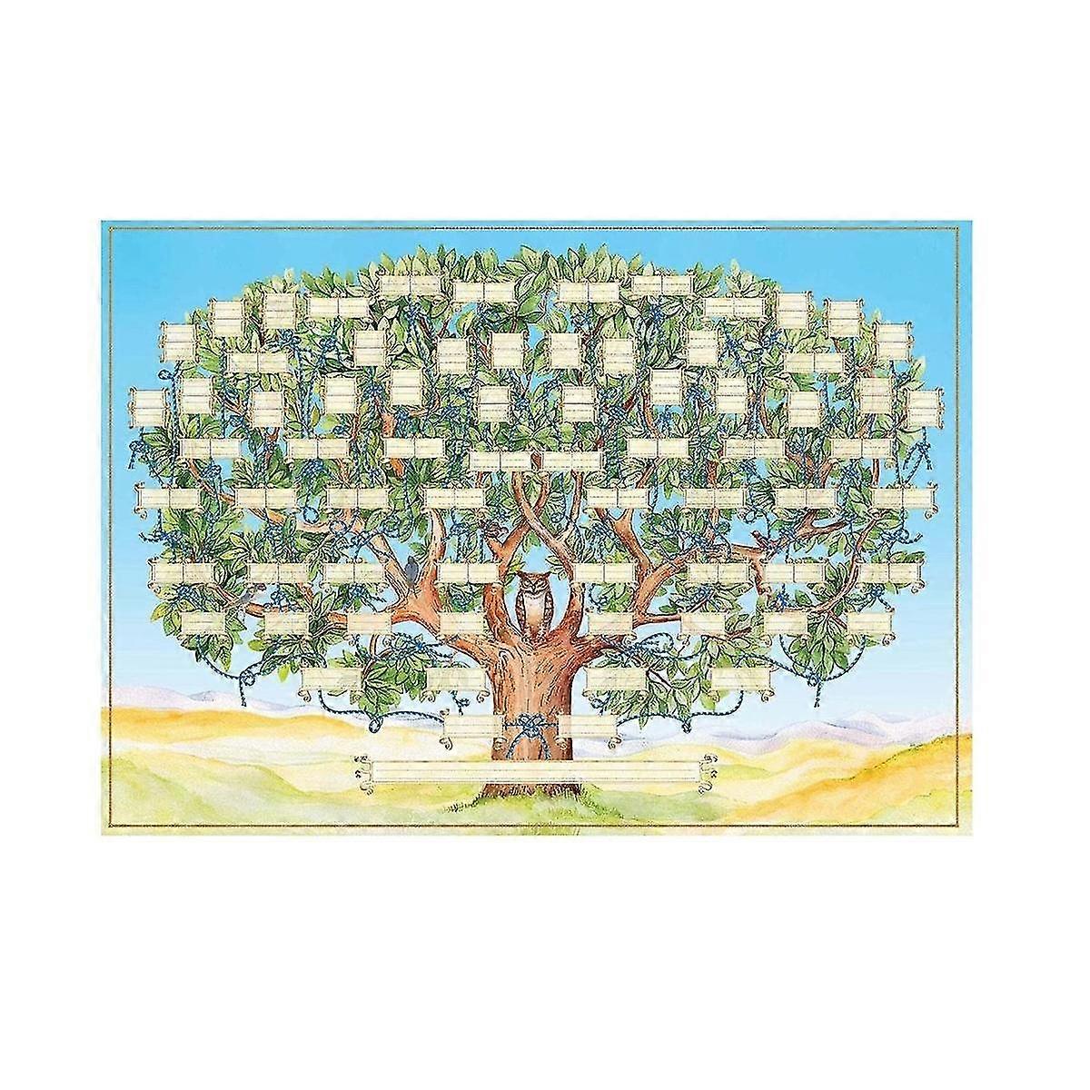 Family Tree Chart To Fill In 6 Generation Genealogy Poster Blank Fillable Ancestry Chart,print Family Tree Picture B