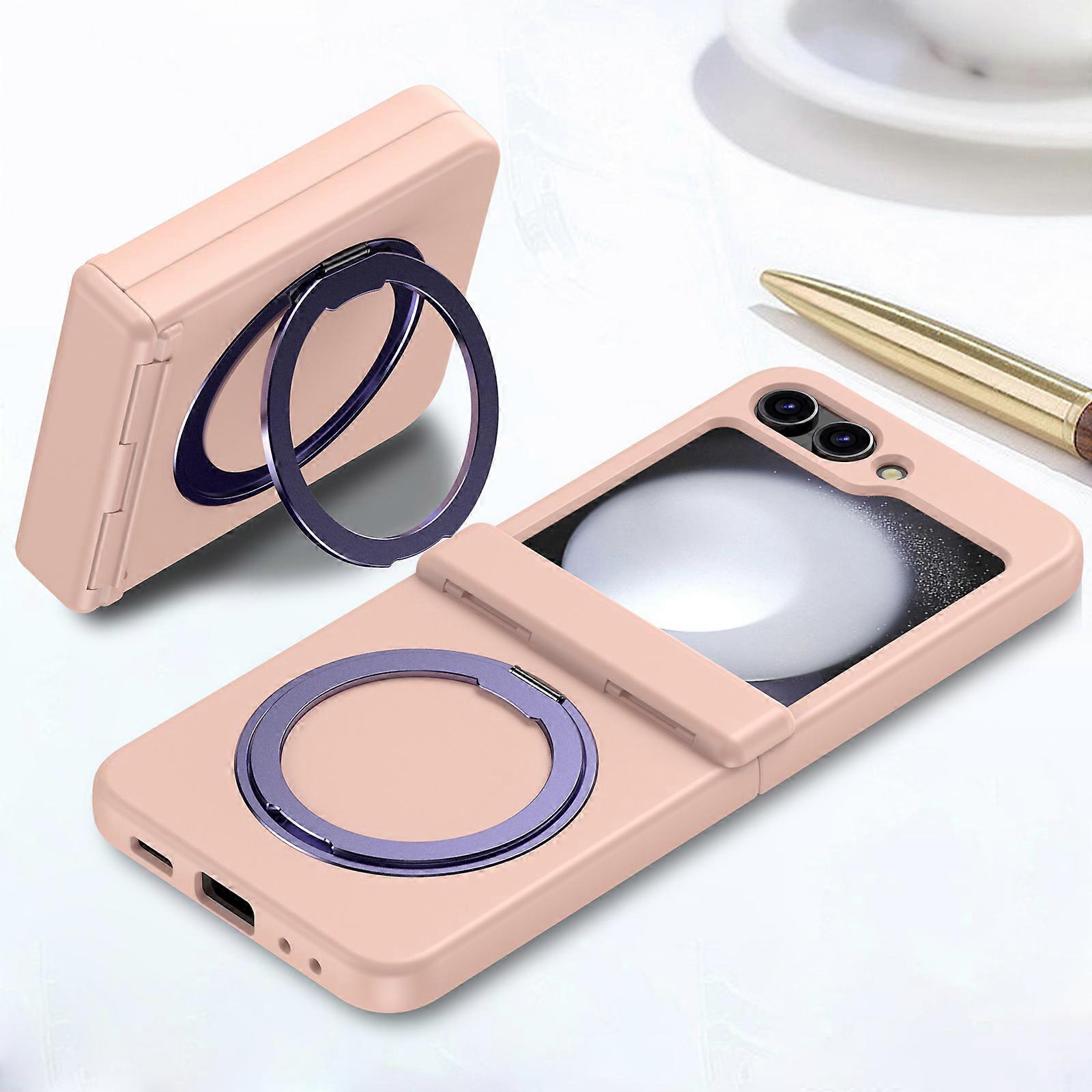 Hinge Magnetic Phone Case for Samsung Galaxy Z Flip 6 5g, Cover with Kickstand Design Shockproof Protective Case for Flip 6