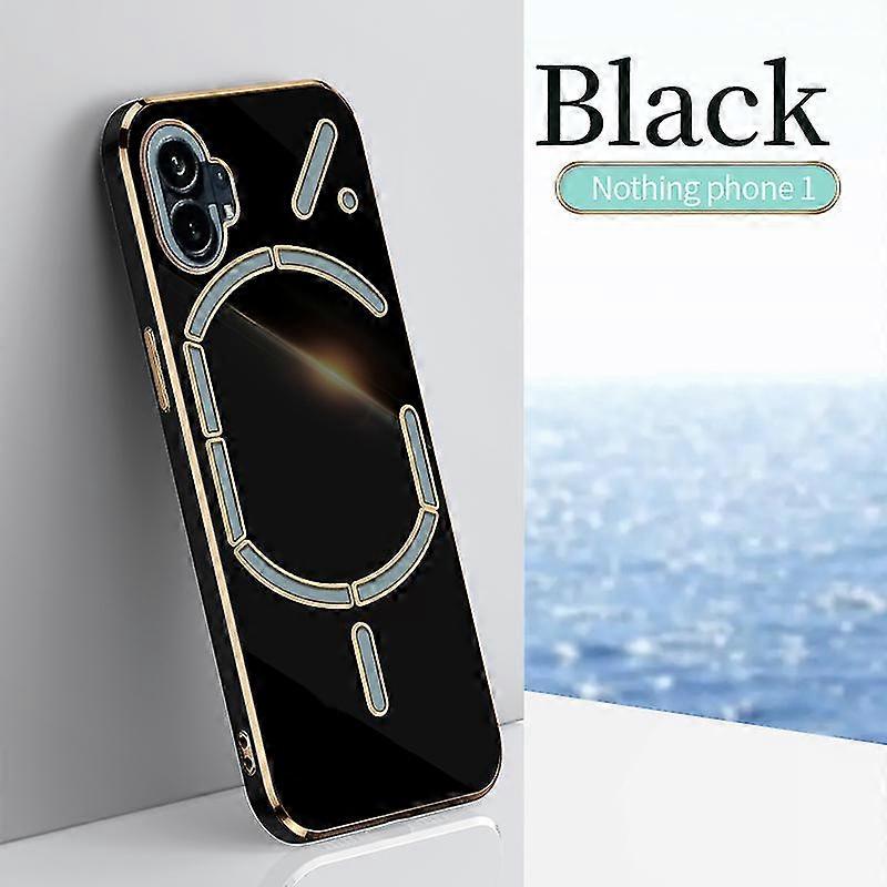 Electroplated Shockproof Phone Case Compatible With Nothing Phone 1 (1) One With Ring Stand