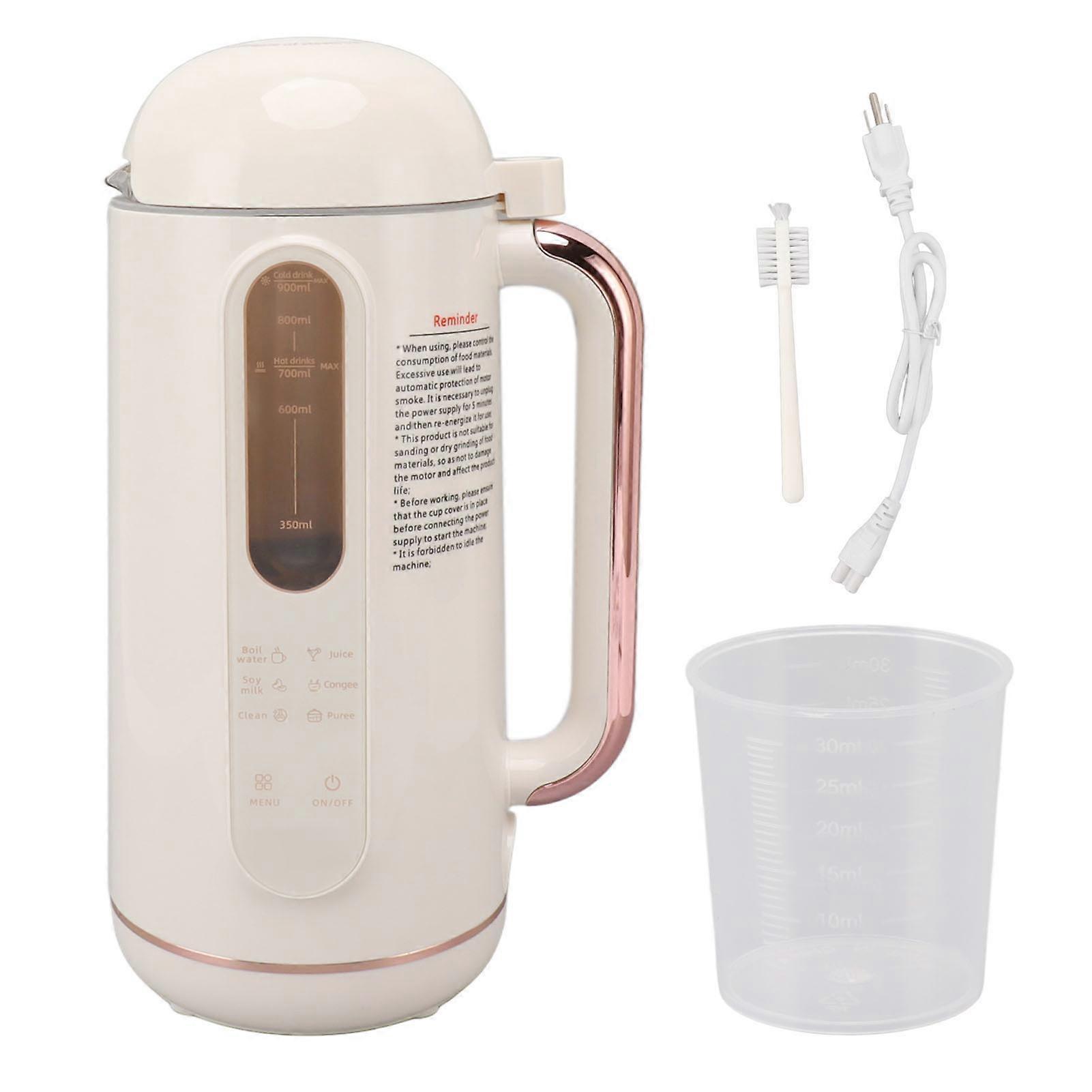 Soy Milk Maker Automatic High Speed Blender Creamy White Multifunctional Nut Milk Maker for Home Restaurant