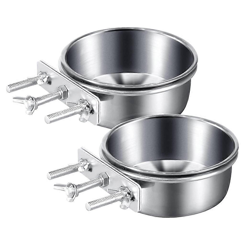 Bird Feeder Bowl with Clamp Bird Feeding Dish Cups Parrot Removable Bowl