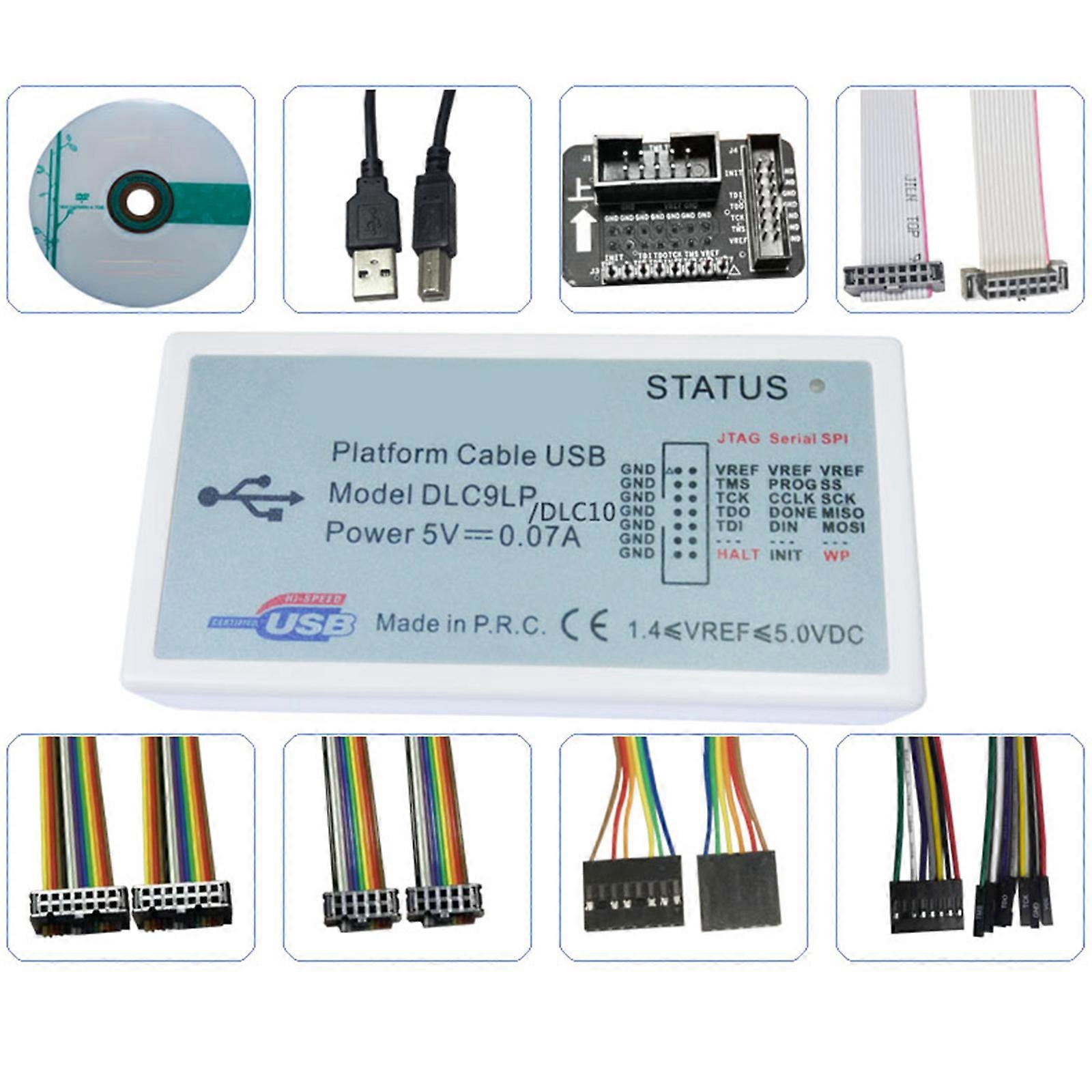 DLC9 Plattformkabel USB unterstützt Xilinx Device Jtag Slave-Serial SPI Downloader