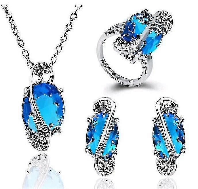 Luxury Necklace Earrings Ring Set