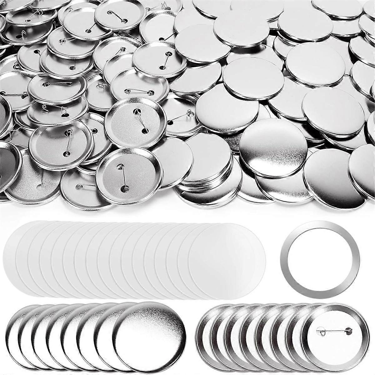 80 Sets 58mm/2.25Inch Metal Button Parts Supplies for Button Machine Round Pin Maker, Badge Blank Button Pins Bulk