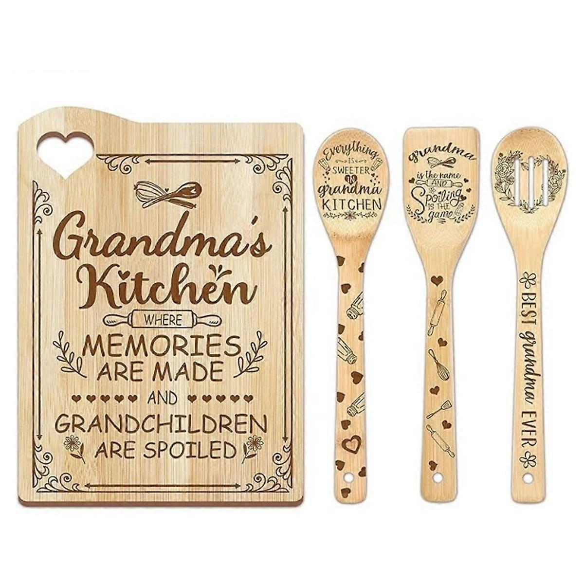 Bambus-Schneidebrett, Muttertagsgeschenk für Schneidebrett, Kochbrett (Oma)