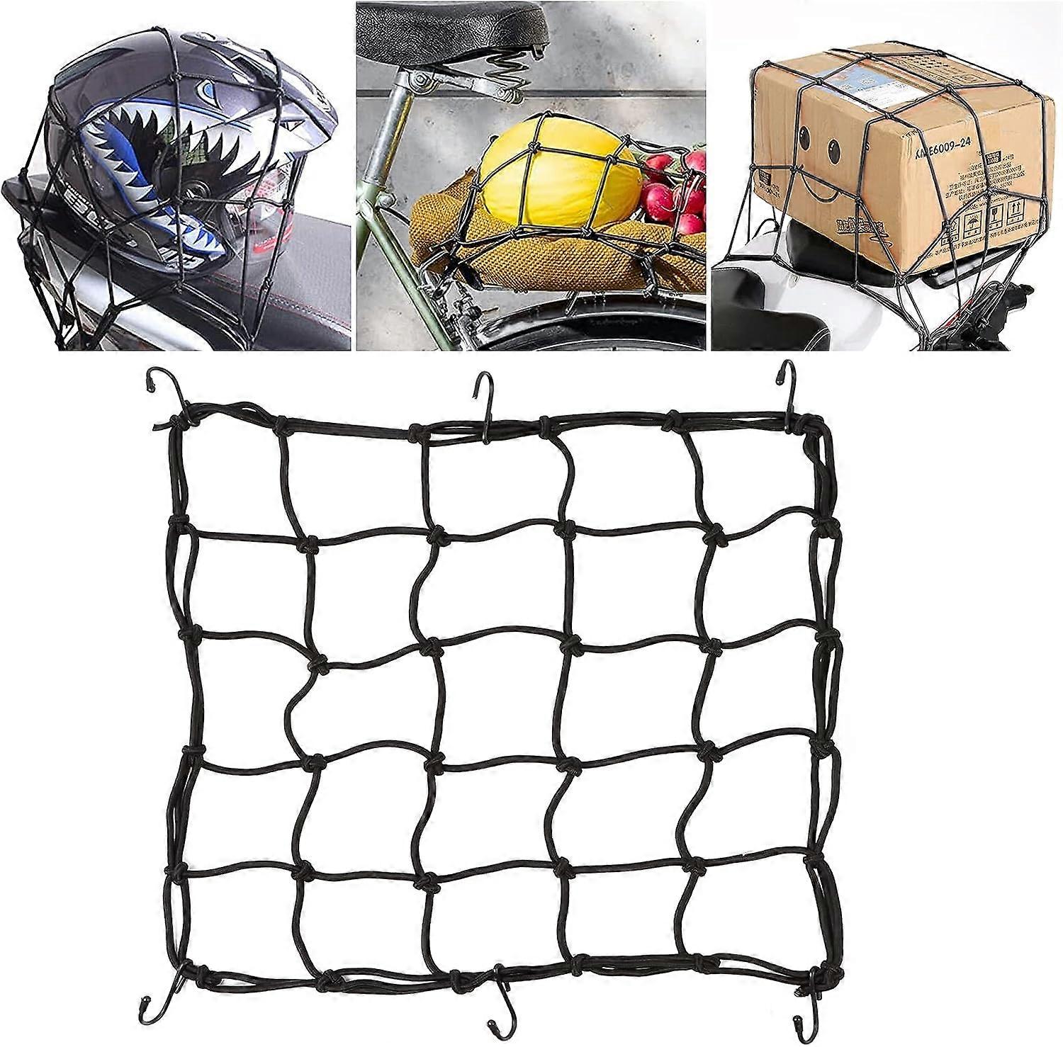 Elastic Net, Elastic Luggage Net 30 X 30cm, Motorcycle Luggage Net, Baggage Tensioner Net for Bike Motorcycle Fasten Helmet Baggage Satchel Net Bag Tr