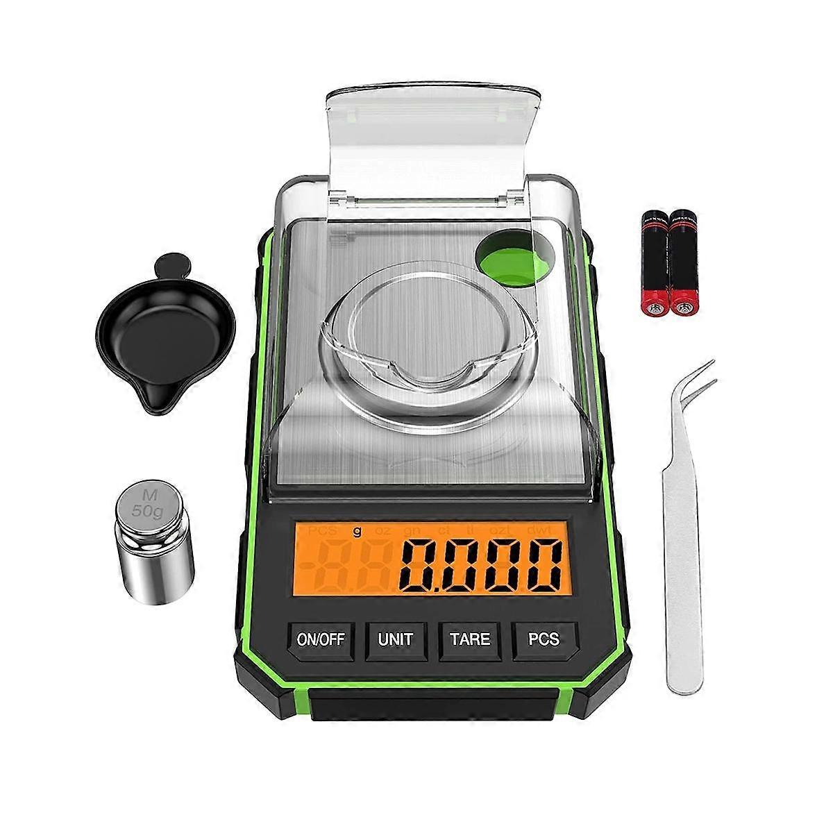Fine Scale 0.001G, Digital Milligram Scale 50G / 0.001G, Digital Pocket Scale with LCD Display, Lab