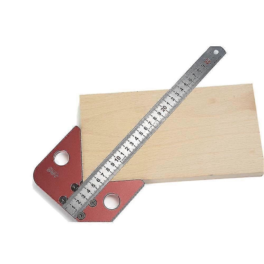 Woodworking Center Scriber 45 Degrees Angle Line Caliber Ruler Wood Measuring Scribe Tool
