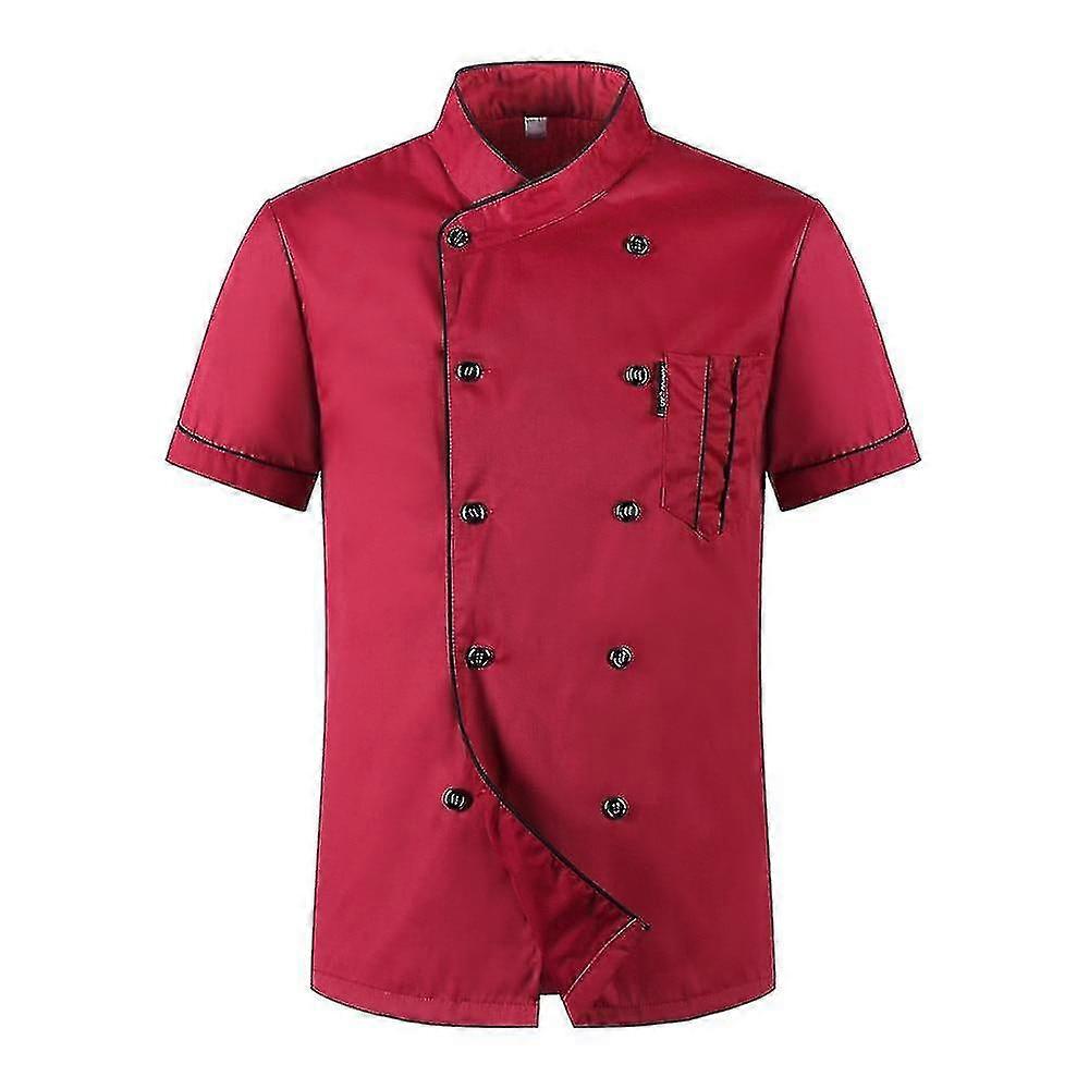 Unisex Casual Soft Chef Jackets With Short Sleeves