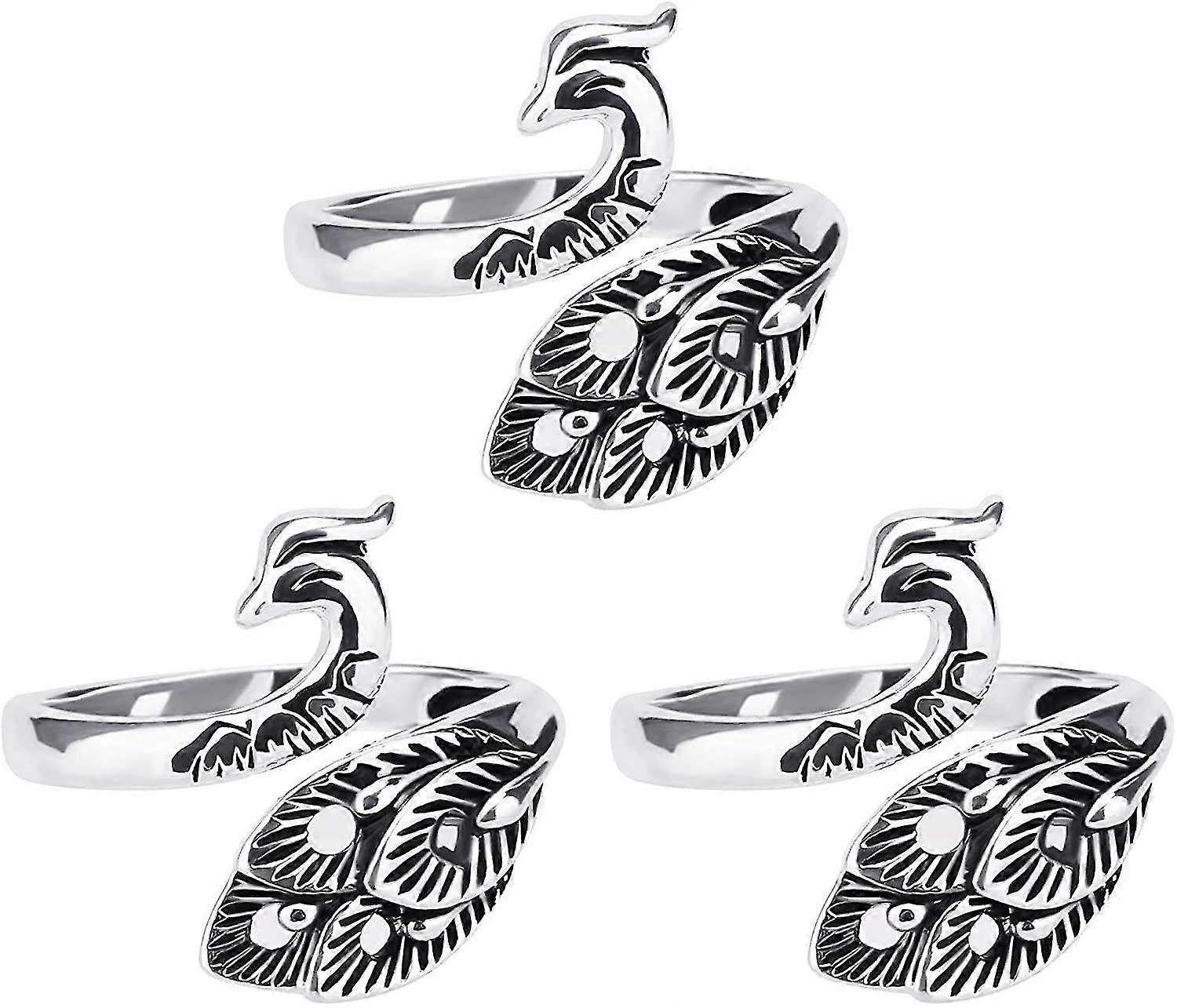 Adjustable Knitting Ring Braided Loop Crochet Loop, Peacock Open Finger Ring, Yarn Guide Finger Holder