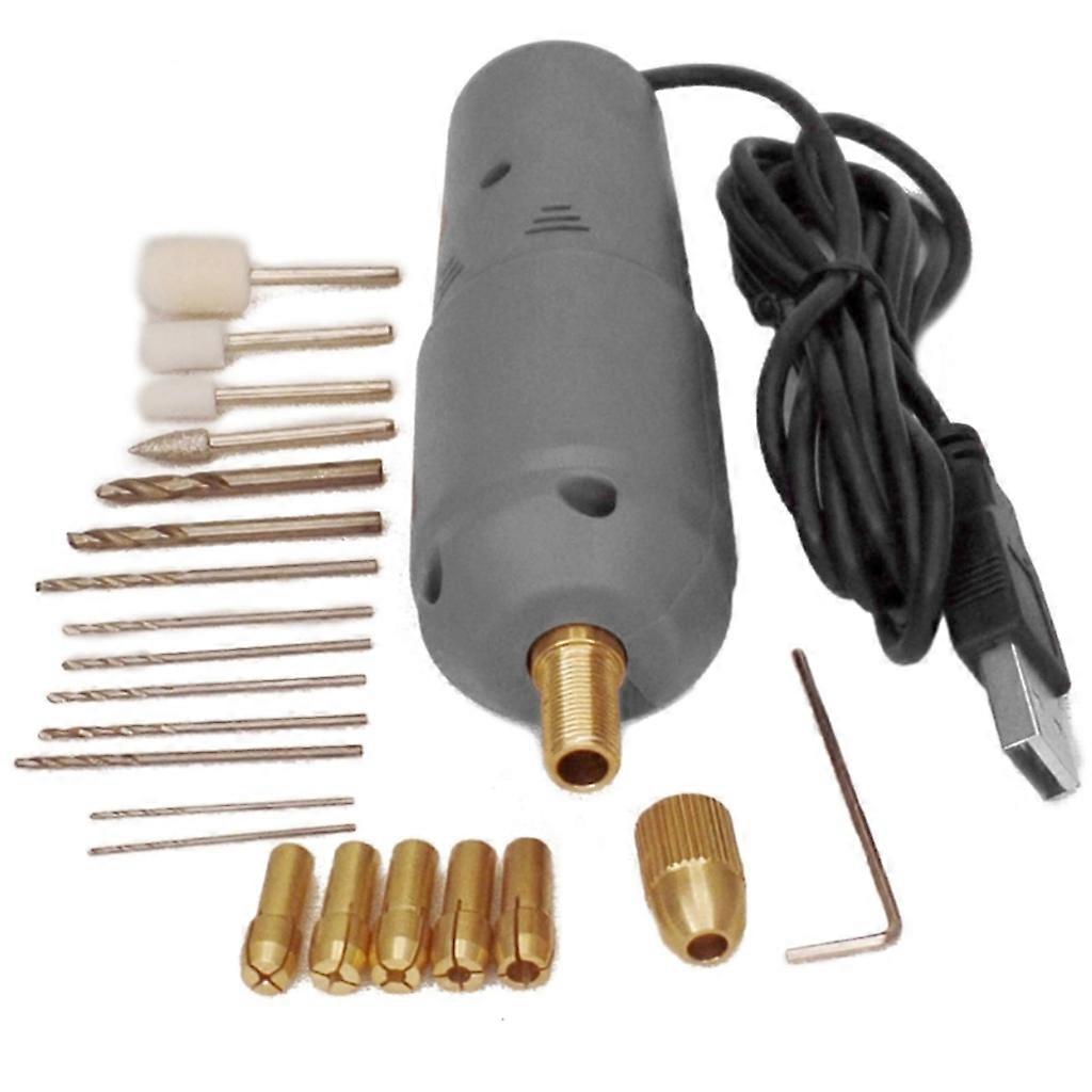 DIY Micro Electric Portable Handheld Drill Set Twist Drill Bits Rotary Tools