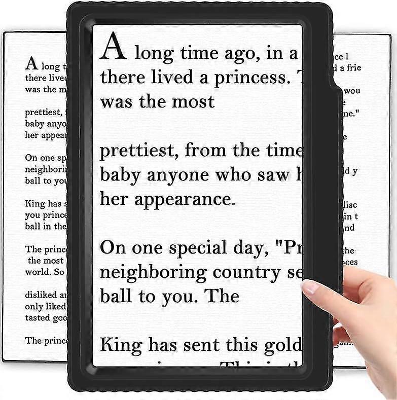 5x Magnifying Glass For Reading Large And Lightweight Magnifier Provide Full Page Viewing Area Perfect Handheld Magnifier For Reading Small Prints A