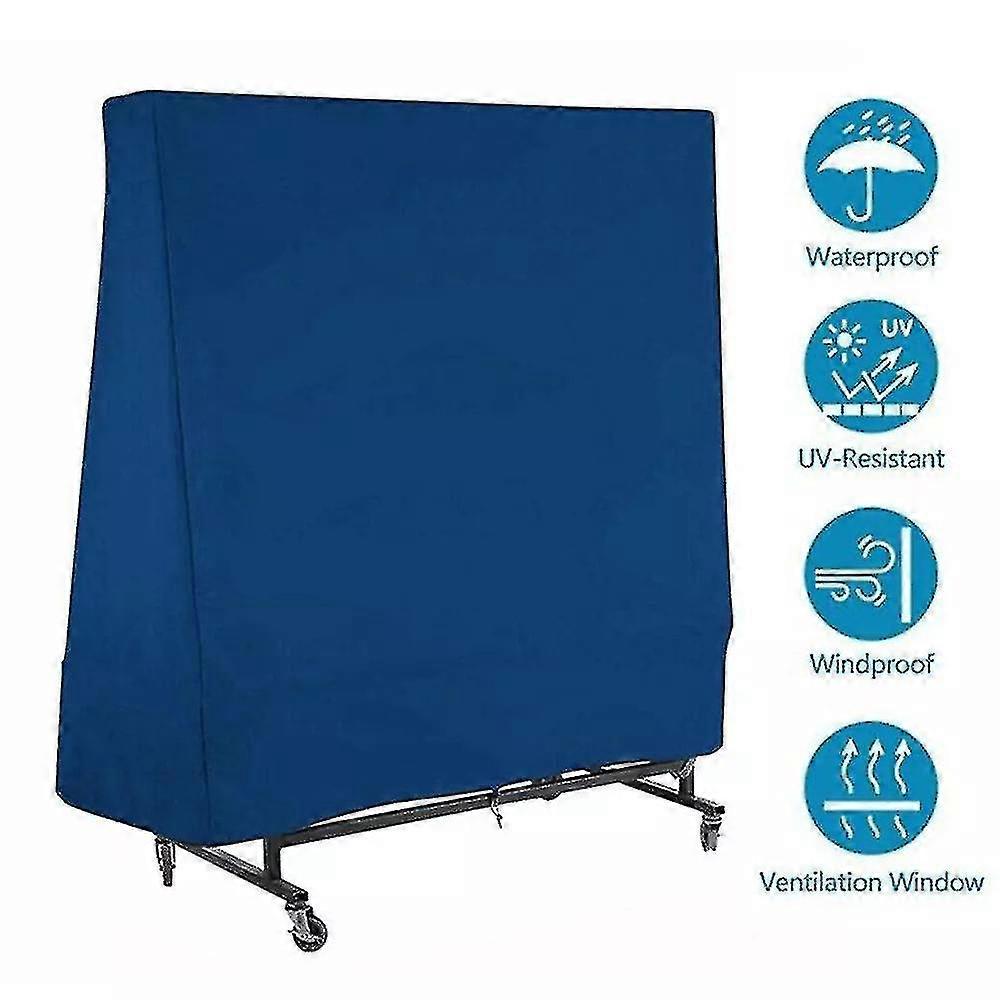 Housse de table de ping-pong extérieure étanche à l’eau et à la poussière Housse de table de ping-pong Housse de table 165x70x185cm - X