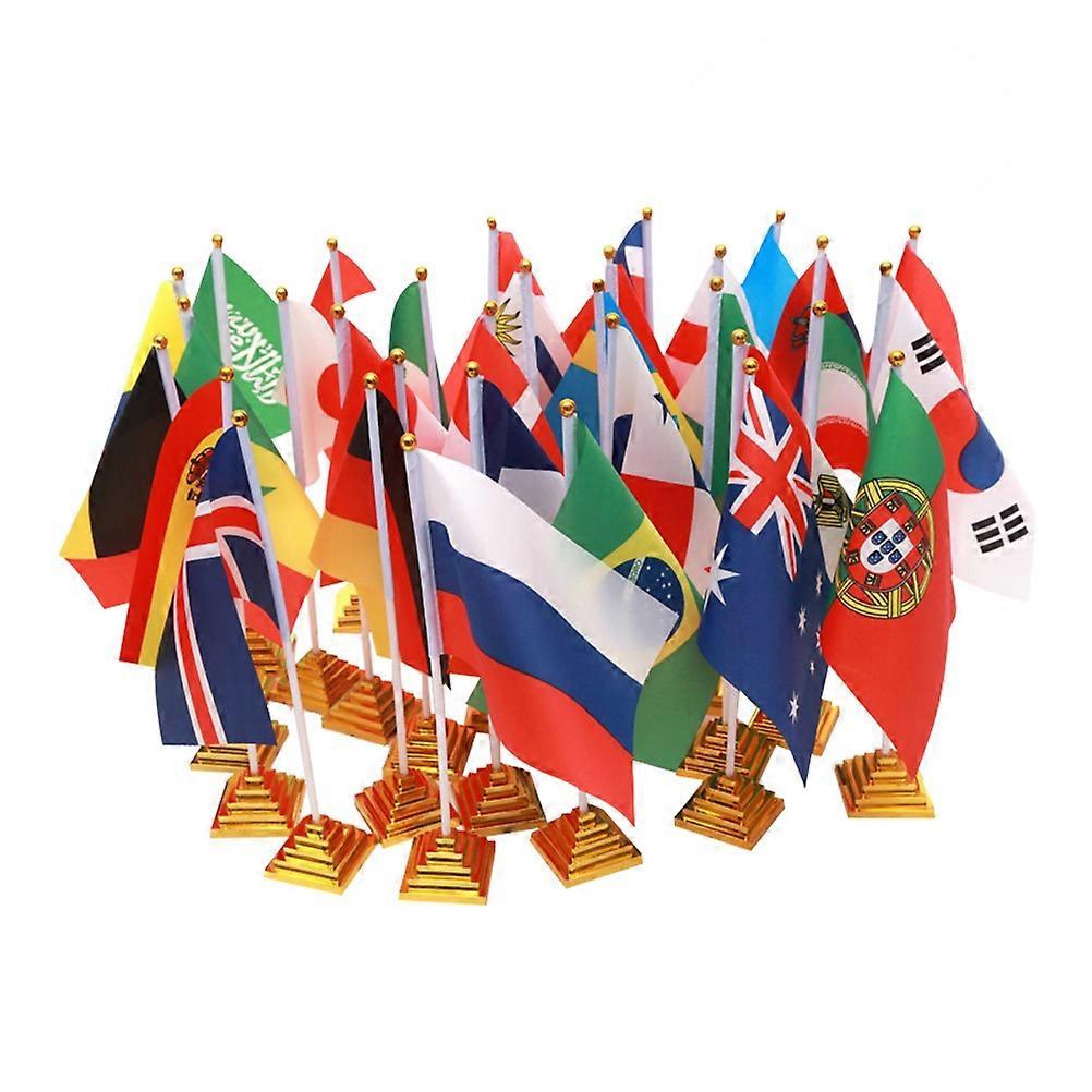 10 Pcs Table Top Decor Country Flags World Flags International Flags Russia Flags