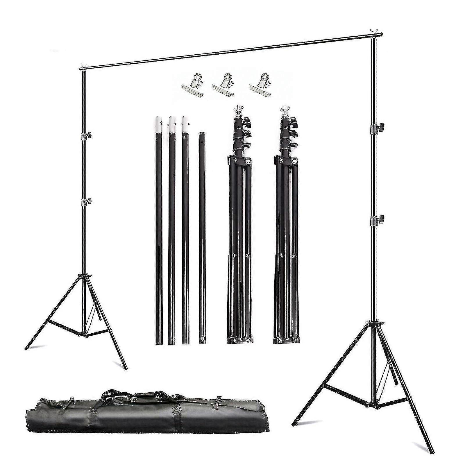 Photography Background Support Stand Backdrop 10ft Collapsible Adjustable 2 X 3m