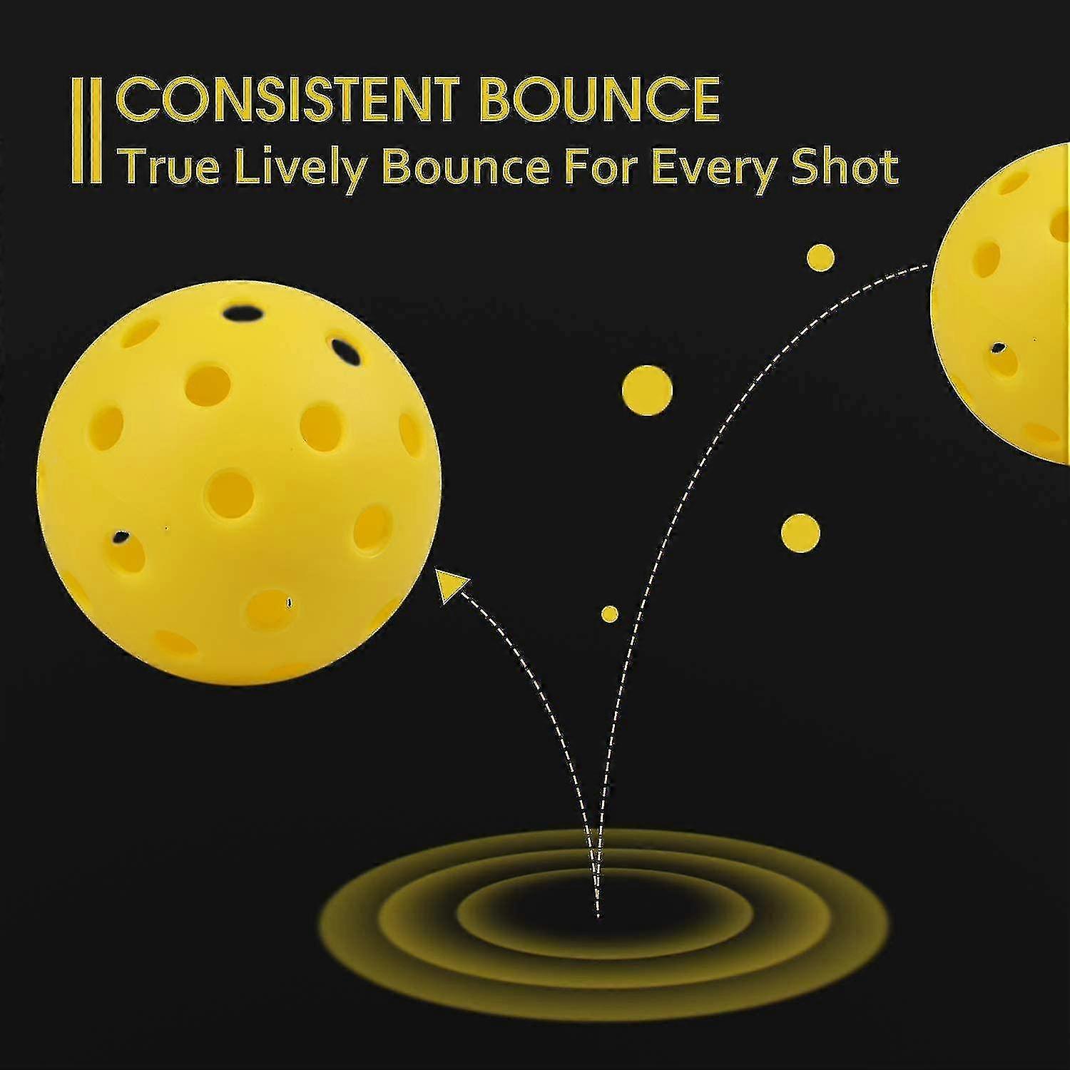 Outdoor Pickleball Balls 40 Holes Specifically Designed