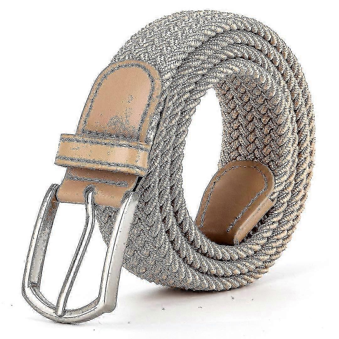 Men Ladies Woven Braided Regular Stretch Casual Belts