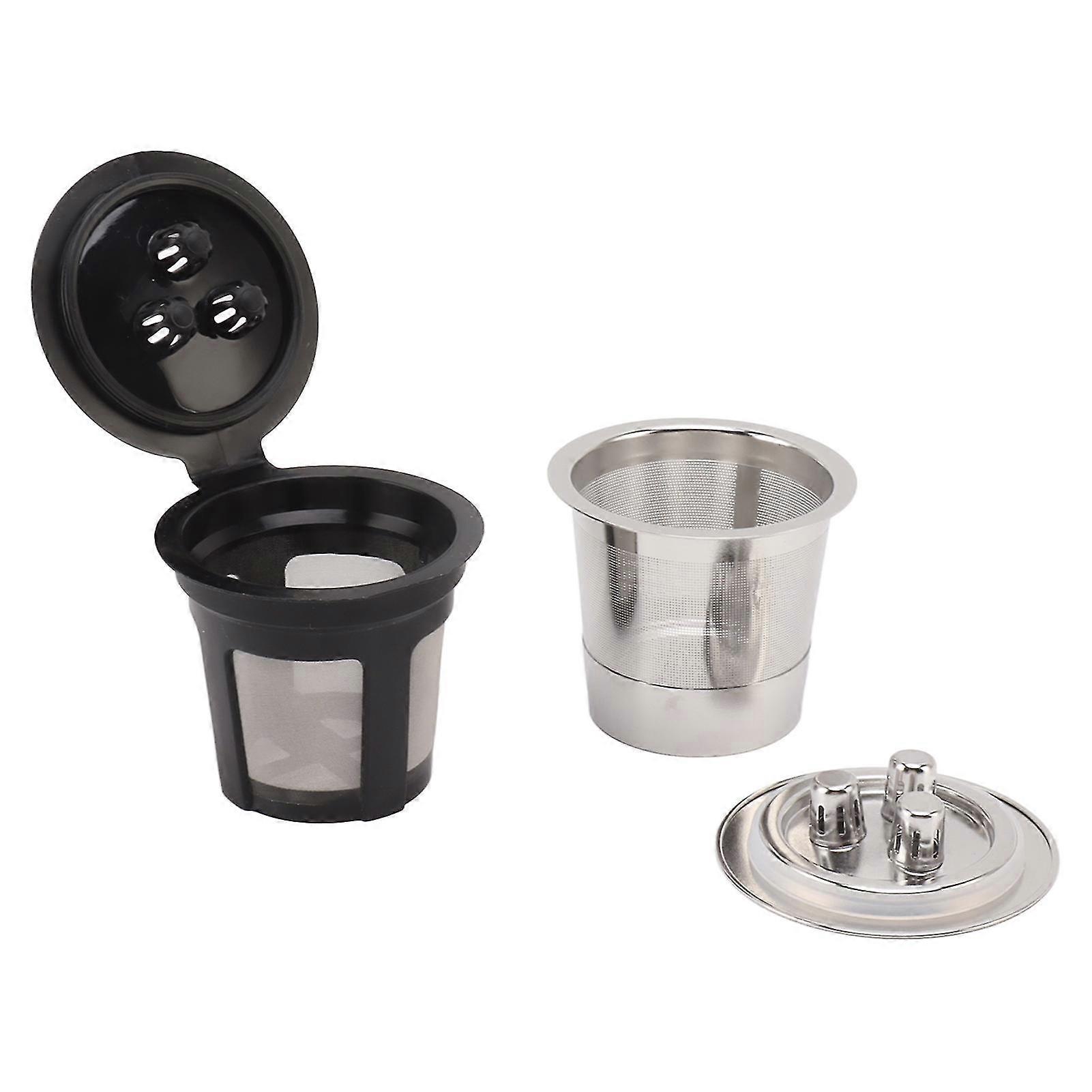 Stainless Steel Reusable Coffee Capsule Filter - 2Pcs, 3 Hole, Refillable Coffee Cup Shell
