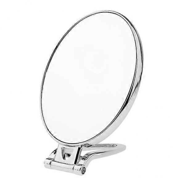 7xFolding Handheld Double Sided Mirror Table Makeup Mirror for Travel  Silver