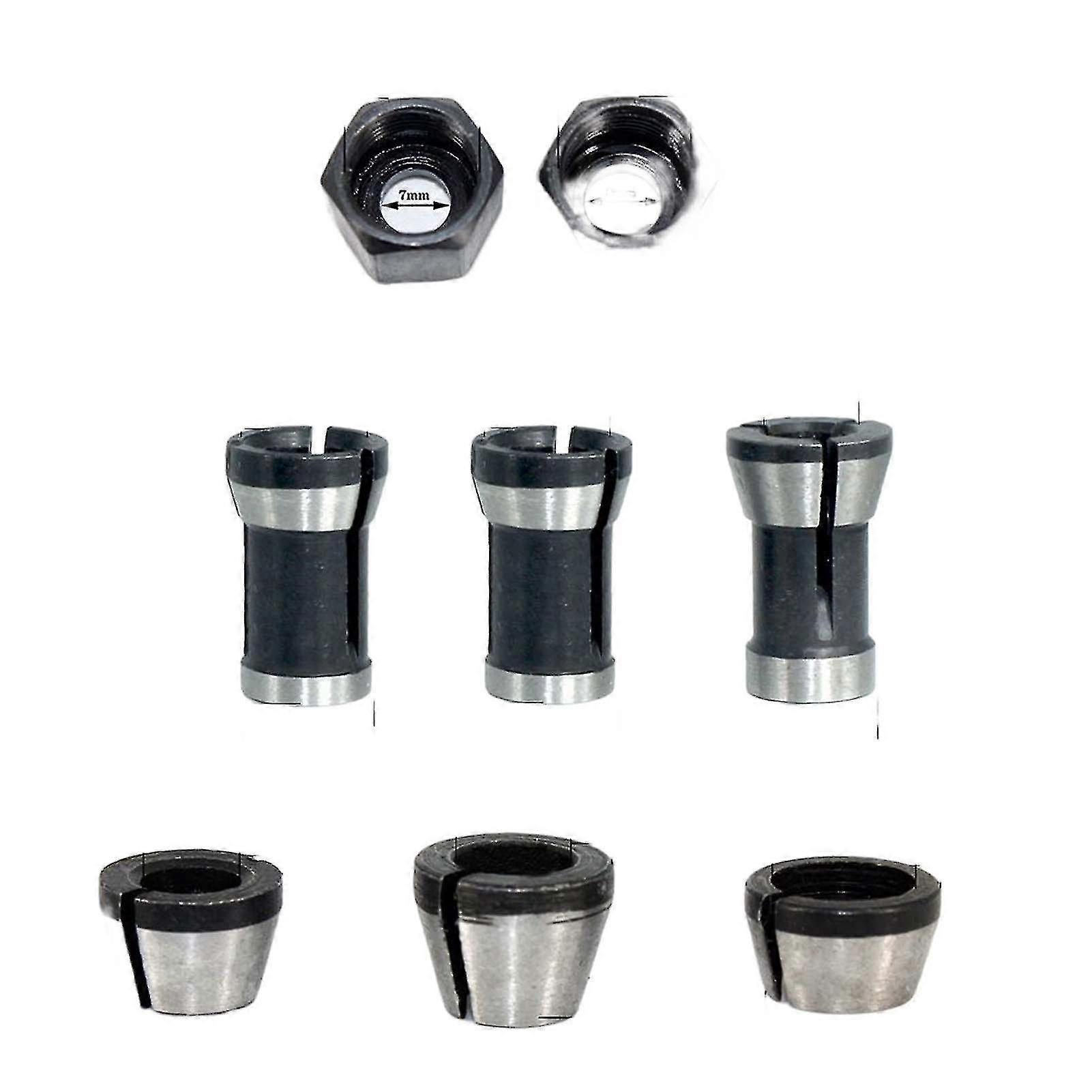8pcs Milling Cutter Conversion Head Multifunctional Conversion Sleeve For Woodworking
