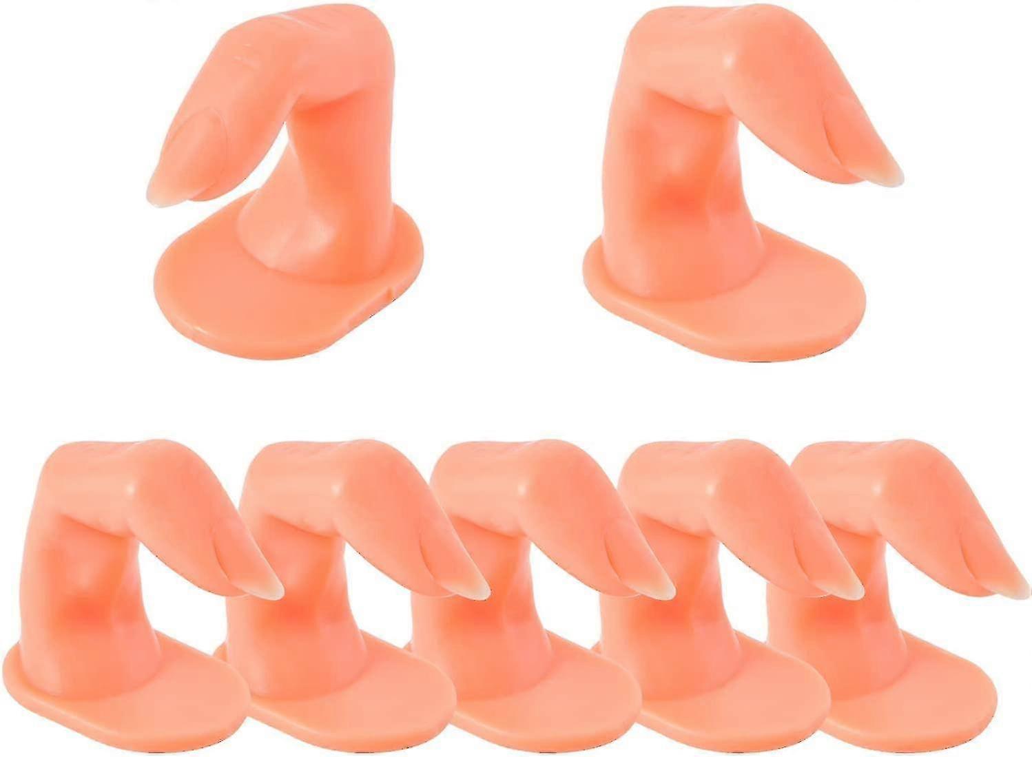 10pcs Plastic Nail Practice Models With Fake Fingers