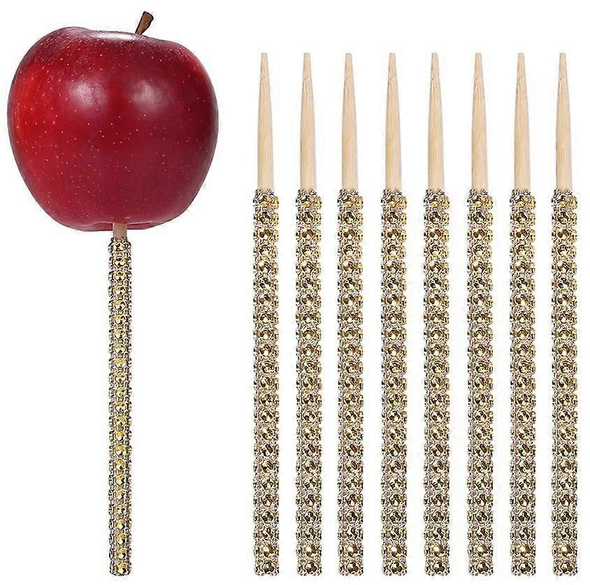 Rhinestone Apple Sticks for Cake Chocolate Caramel Apple Party decoration