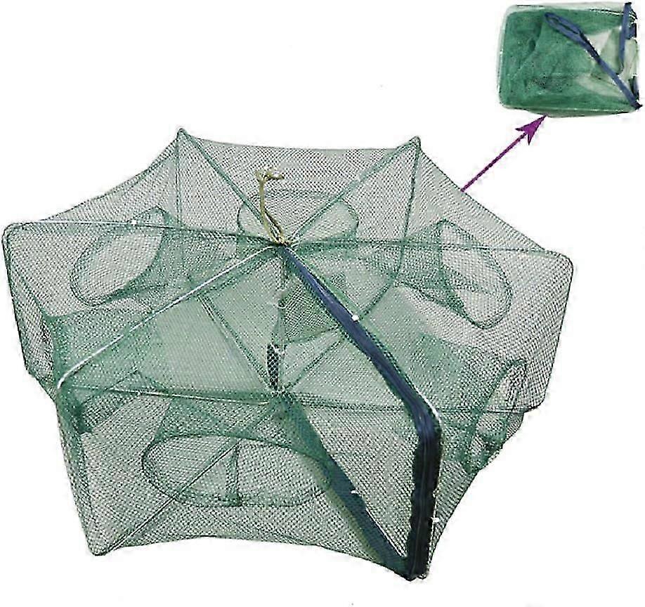 Portable Folded Fishing Net, Hexagon 6-Hole Cage
