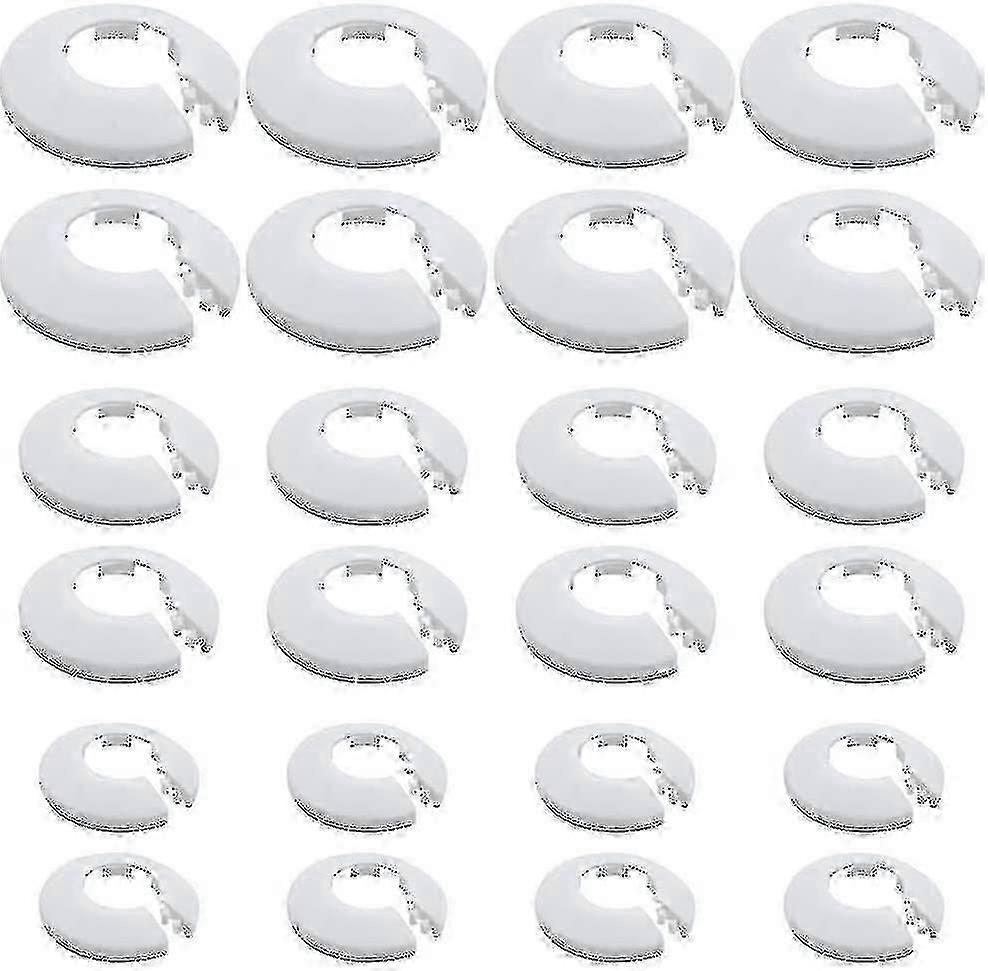 (24 stuks) Pijp kragen Witte Plastic Radiator Pijp Covers Muurflens Easy
