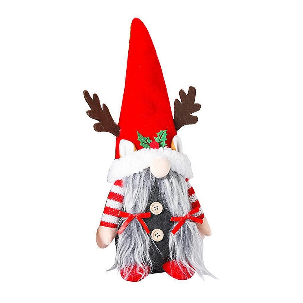 Christmas Gnome Faceless for Doll Plush Antlers Scandinavian Tomte Elf Decorations Swedish Tomte Dwarf Figurines Table Decor