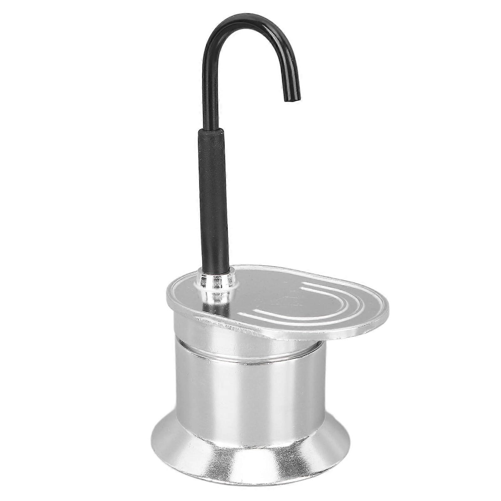1 Cup Aluminum Alloy Espresso Maker Pot for Travel and Camping, Compact Stovetop Espresso Coffee Maker, Lightweight Design