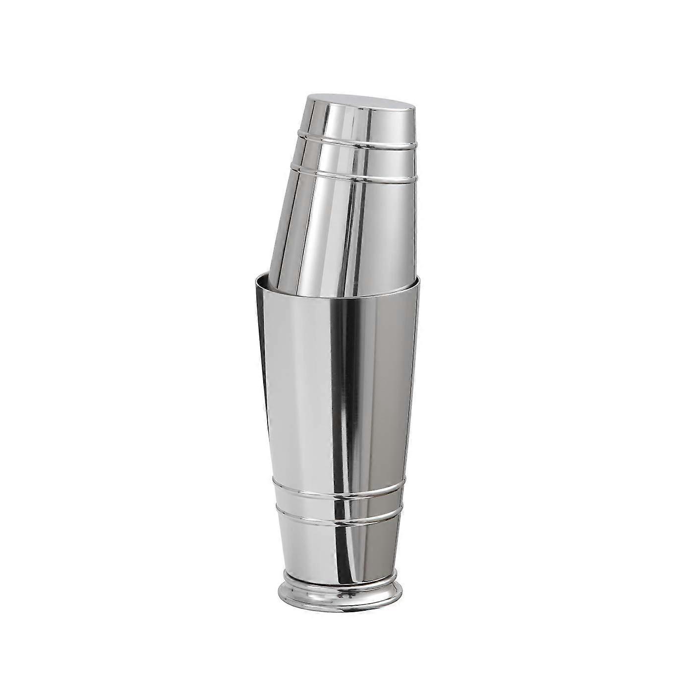 2-Piece Polished Cocktail Shaker Set - Professional Stainless Steel Barware for Home Bartending and Mixology