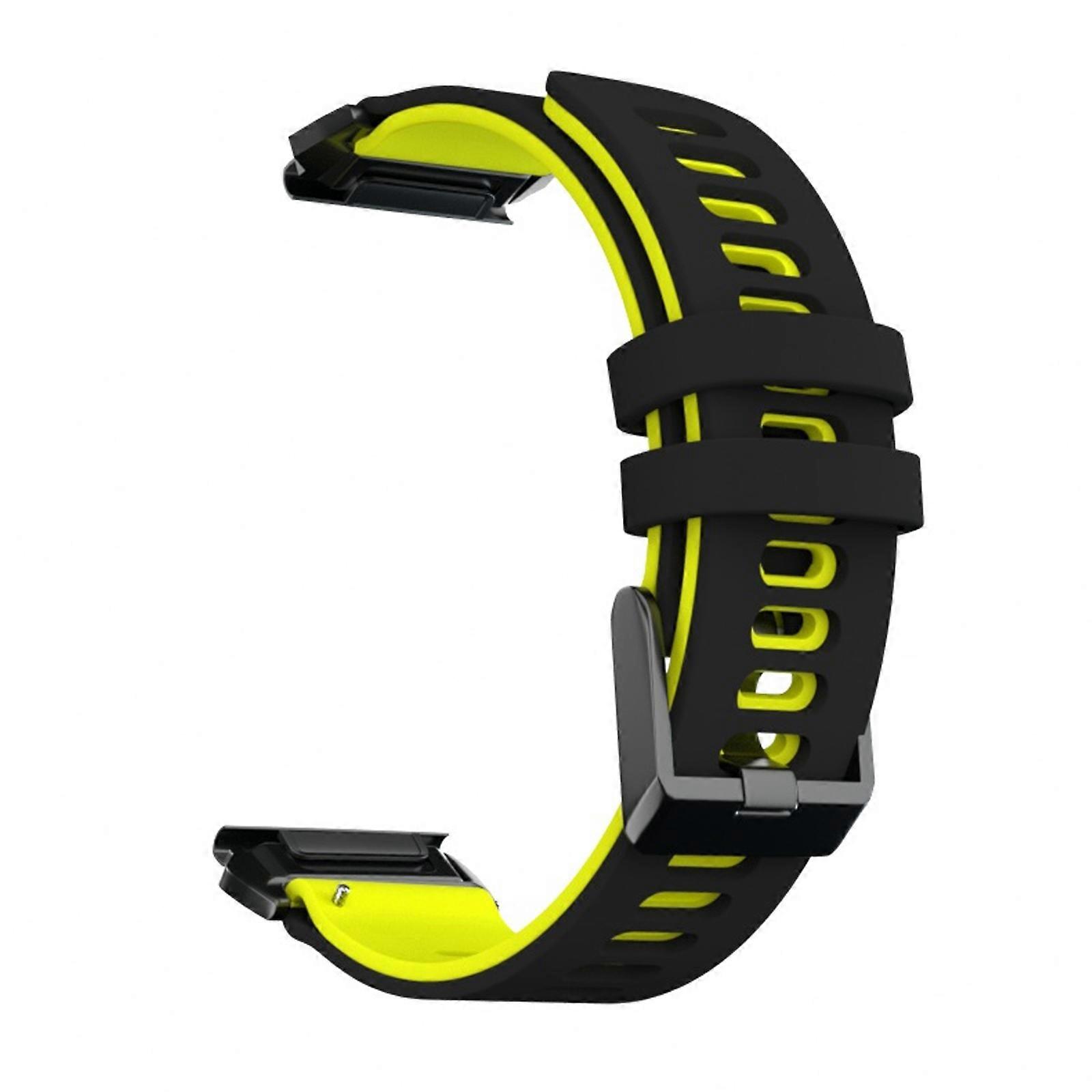 For Garmin Fenix 7X Two-color Silicone Quick Release Watch Band