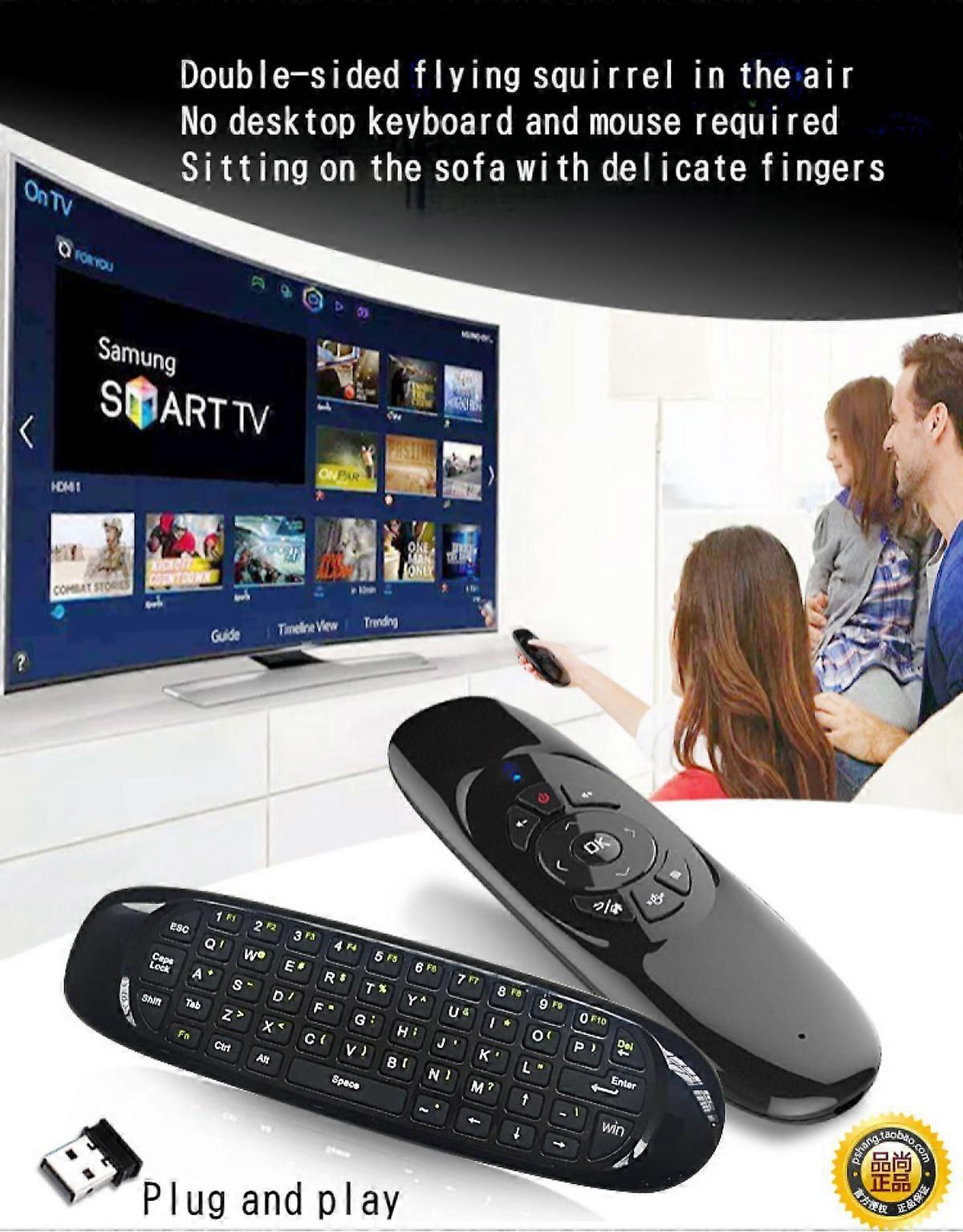 C120 multi-language version, wireless flying mouse, mini keyboard and mouse, somatosensory gyroscope, double-sided remote control