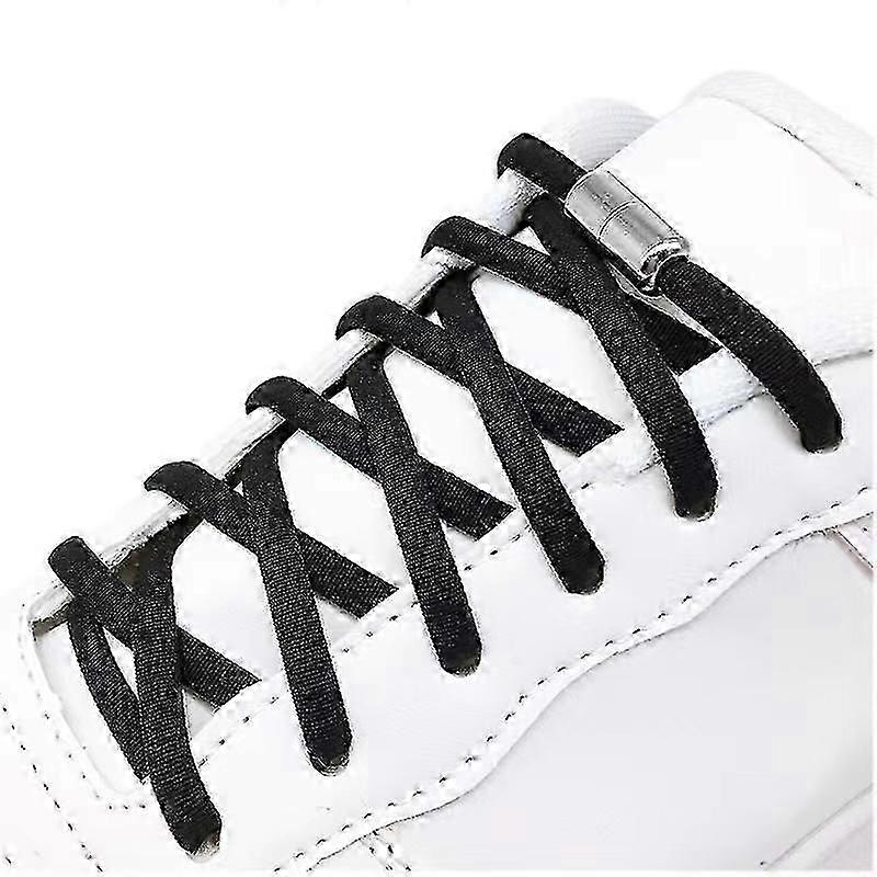 Elastic No Tie Shoelaces Semicircle Shoe Laces For Kids And Adult Sneakers Shoelace Quick Lazy Metal Lock Laces Shoe Strings
