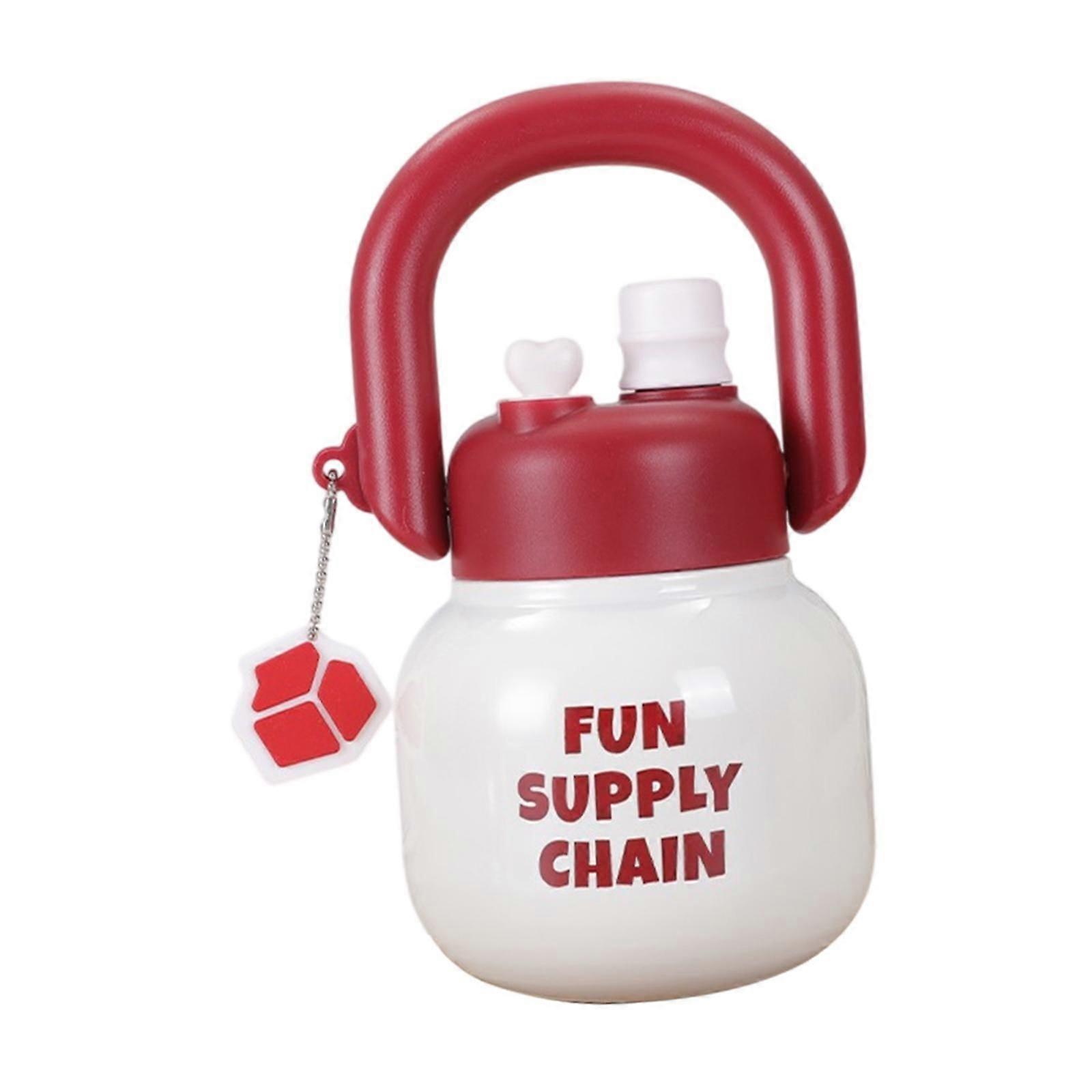 Insulated Water Bottle Handheld Reusable Thermal Cup for Hot and Cold Drinks Red