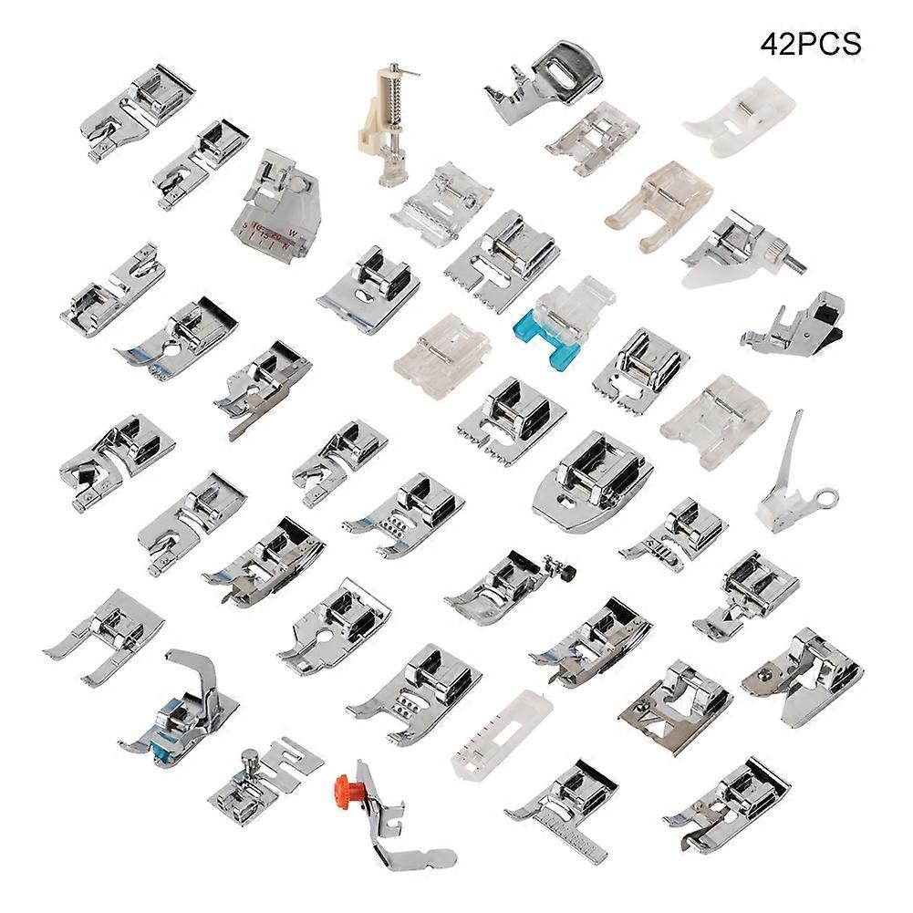Garment Processing Accessories Synchronous Feed Presser Foot for Household Sewing Machines, 42 Pieces Set